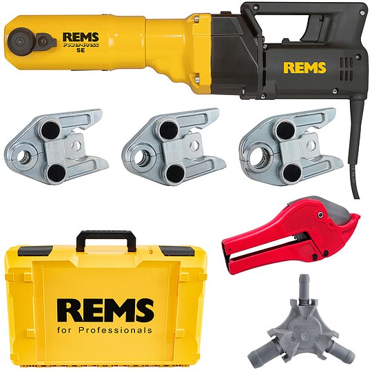 Bild 1 - Radial-Pressmaschine Power-Press SE 230 V + Systemkoffer XL-Boxx + 3 Stk. Presszangen TH 16, 20, 26 + Gratis Rohrschere + Kalibrierer