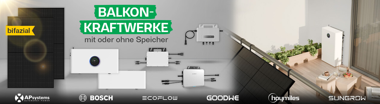 Balkonkraftwerk 800 W / 1.600 W kaufen - günstige Sets namhafter Hersteller